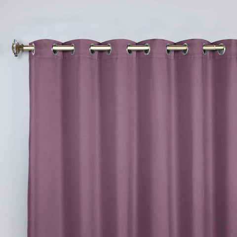 Classic Modern Solid Room Darkening Blackout Curtain Panels, Set of 2