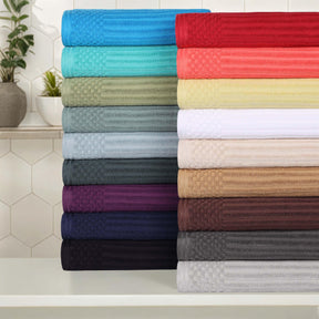 Soho Ribbed Cotton Absorbent 3 Piece Assorted Towel Set