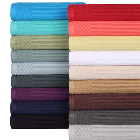 Soho Ribbed Cotton Absorbent 3 Piece Assorted Towel Set