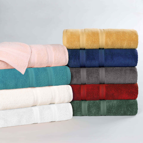 Zero Twist Cotton Medium Weight Bath Towel Set of 4