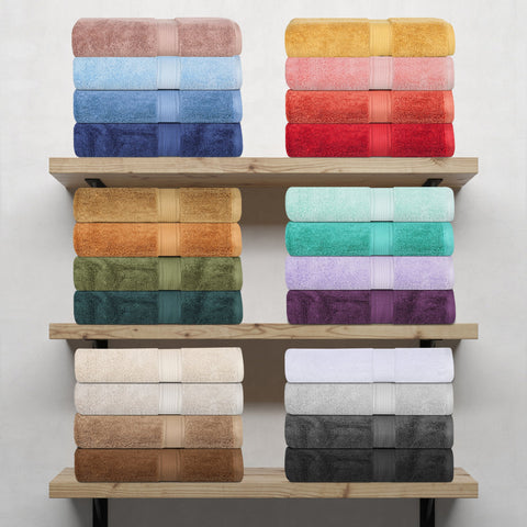 Egyptian Cotton Bath Towels - Plush Bath Sheet Set of 2