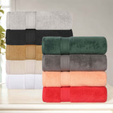 Chevron Zero Twist Solid Soft Absorbent Cotton 3 Piece Towel Set
