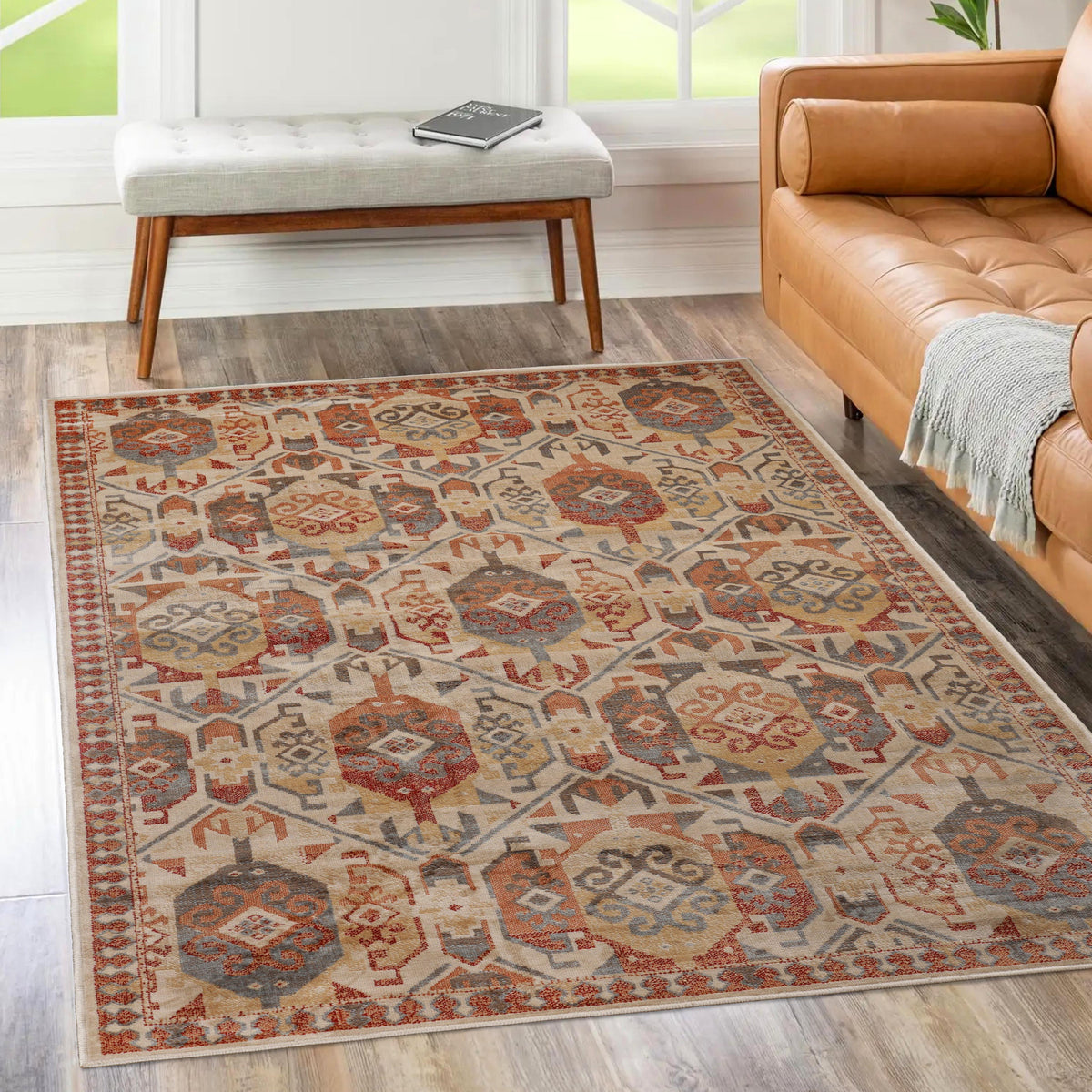 Zuleyka Aztec Southwestern Indoor Area Rugs or Runner Rug Or Door Mat
