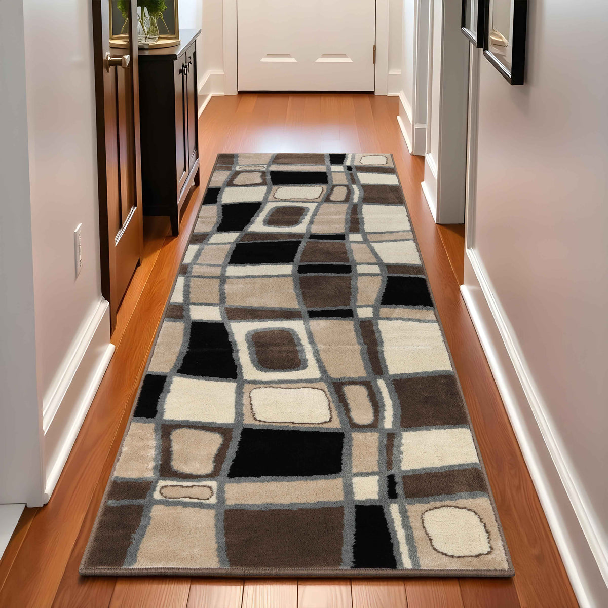 Abstract Cobblestone Indoor Large Area Rugs or Runner Rug