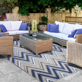 Acacia Geometric Zigzag Area Rug Modern Indoor Outdoor Rugs