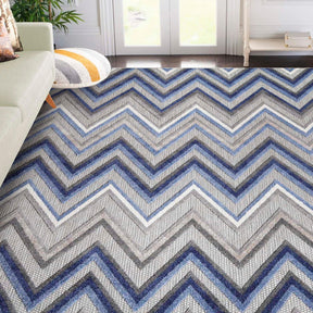 Acacia Geometric Zigzag Area Rug Modern Indoor Outdoor Rugs