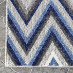 Acacia Geometric Zigzag Area Rug Modern Indoor Outdoor Rugs