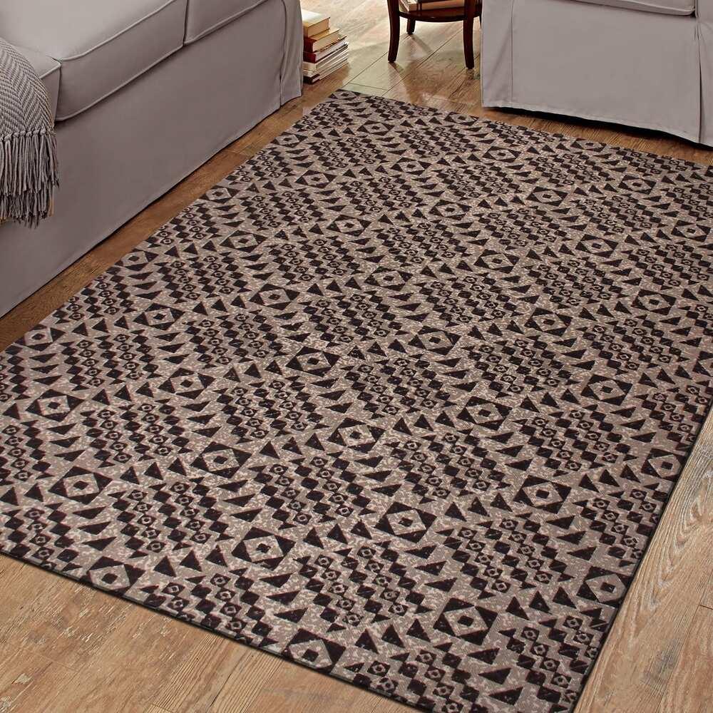 Acadia Diamond Printed Flat Weave Cotton Area Rug