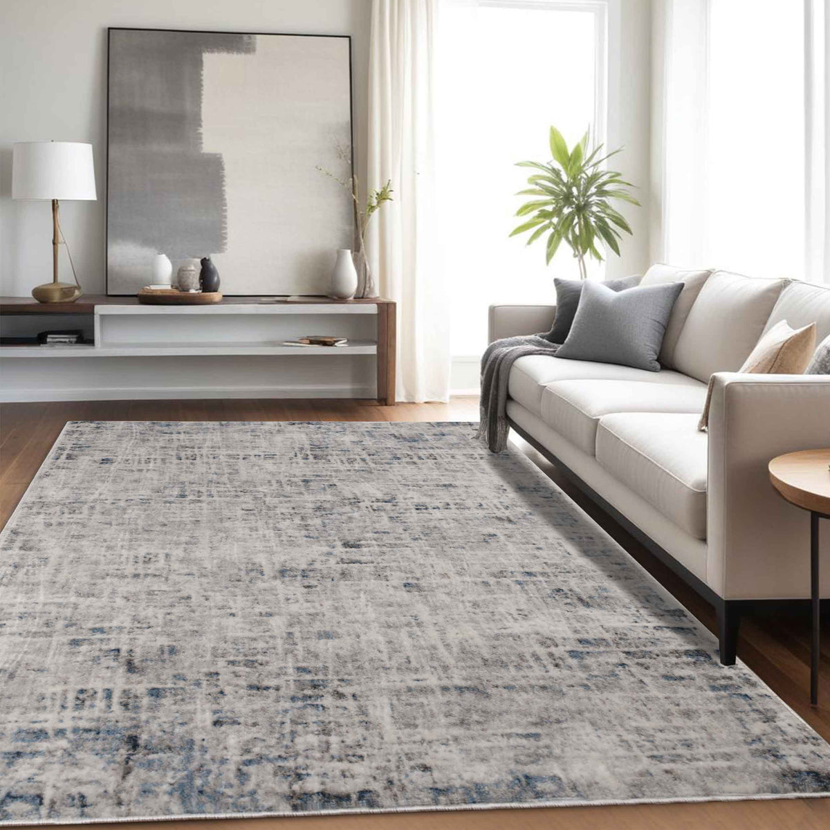 Acer Distressed Abstract Modern Indoor Area Rug or Runner