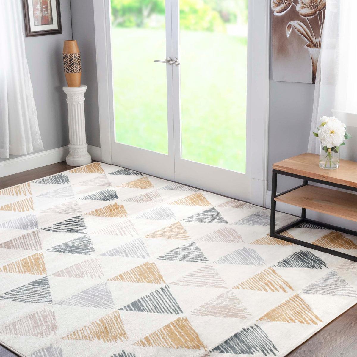 Adrija Geometric Indoor Large Area Rugs Or Runner Rug Or Door Mat