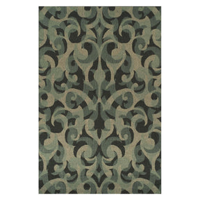 Aldaine Vintage Damask Indoor Outdoor Area Rug