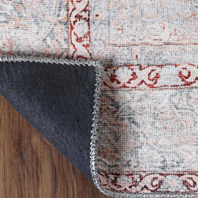 Alma Floral Medallion Indoor Area Rug Or Runner Rug Berry Red