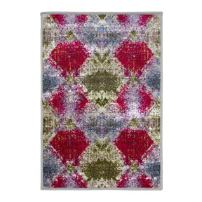 Amarsi Geometric Non-Slip Indoor Washable Area Rug
