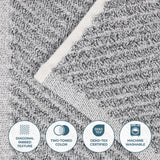 Amelia Cotton Blend Textured Diagonal Ribbed 12 Piece Towel Set
