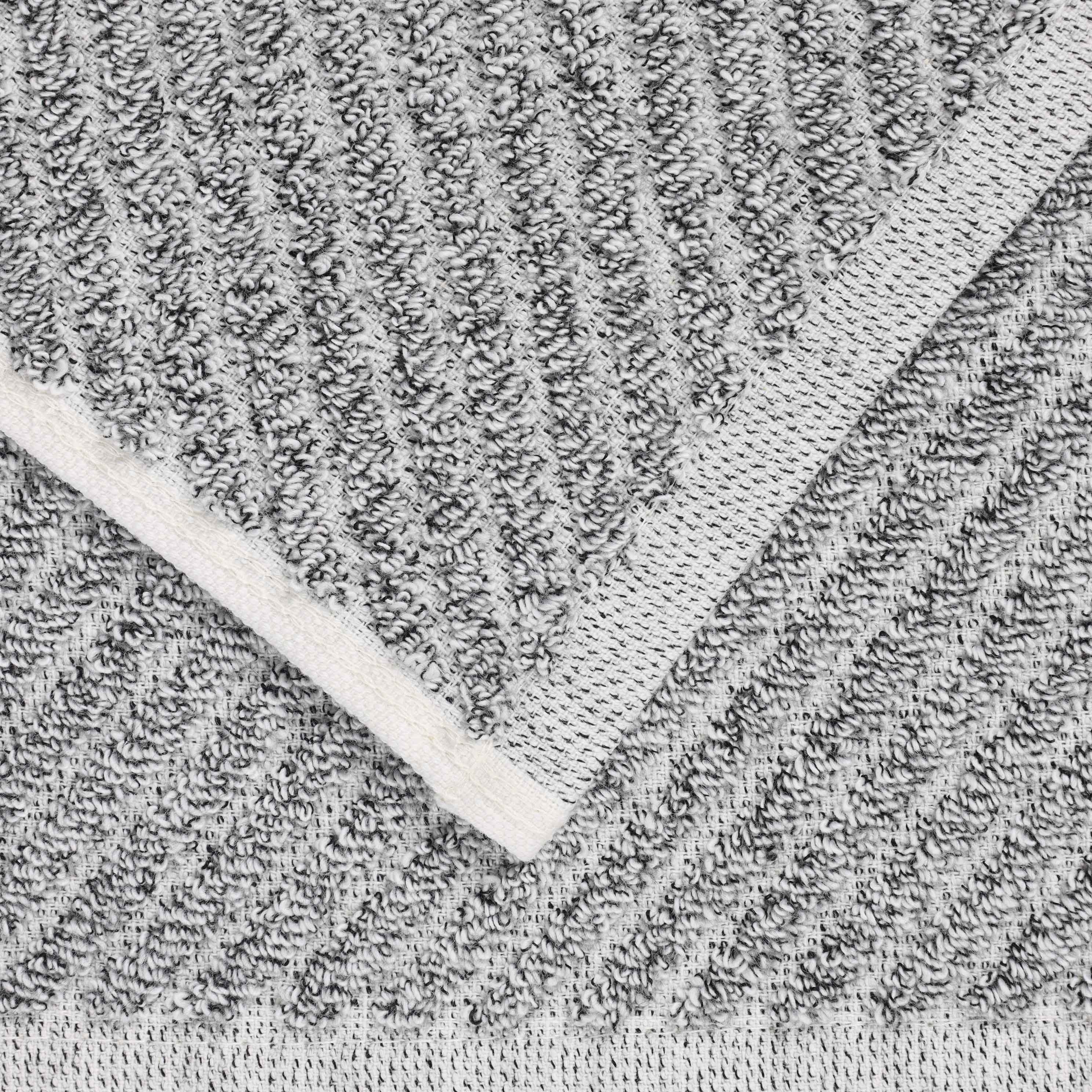 Amelia Cotton Blend Textured Diagonal Ribbed 12 Piece Towel Set