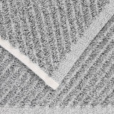 Amelia Cotton Blend Textured Diagonal Ribbed 12 Piece Towel Set