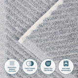 Amelia Cotton Blend Textured Diagonal Ribbed 12 Piece Towel Set
