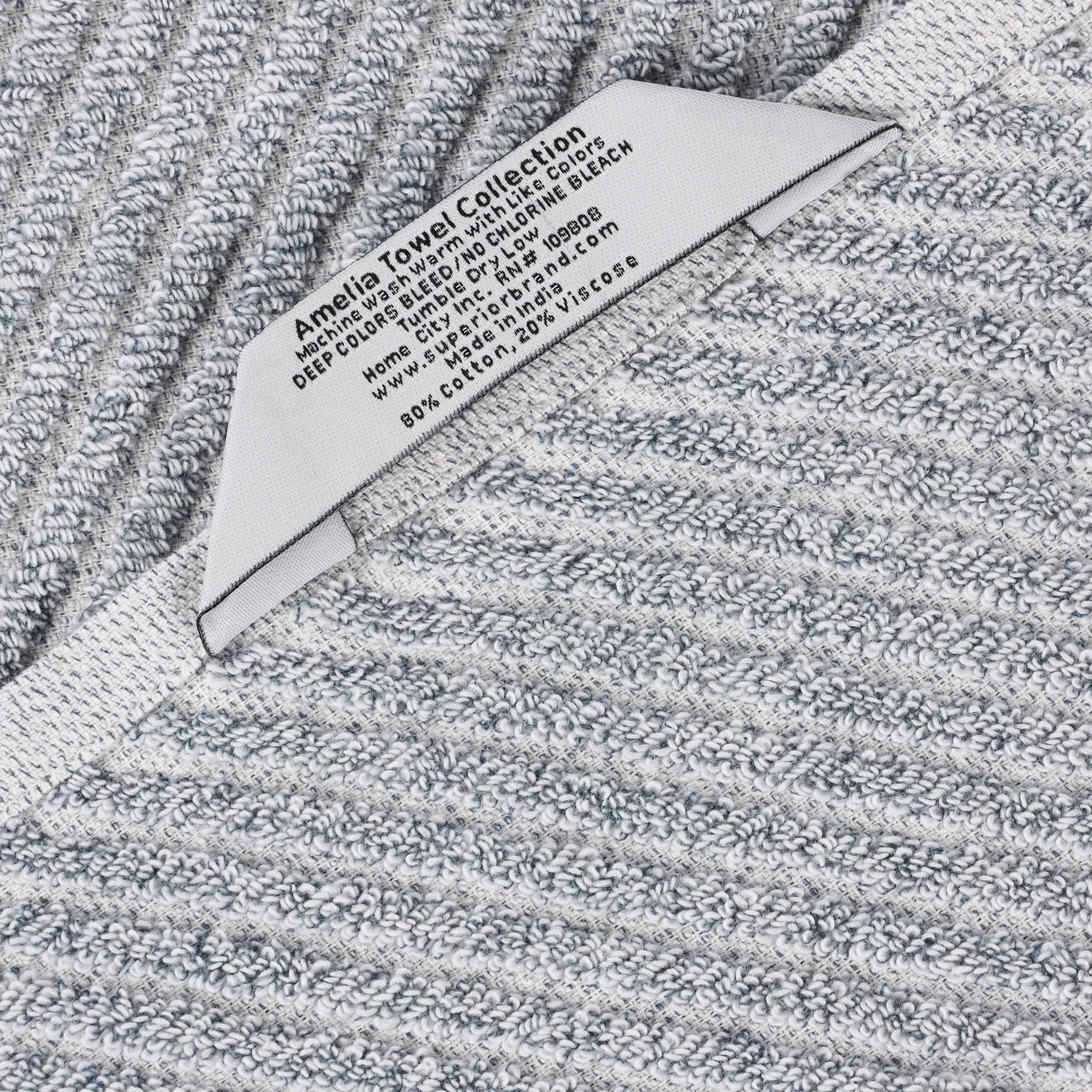 Amelia Cotton Blend Textured Diagonal Ribbed 12 Piece Towel Set