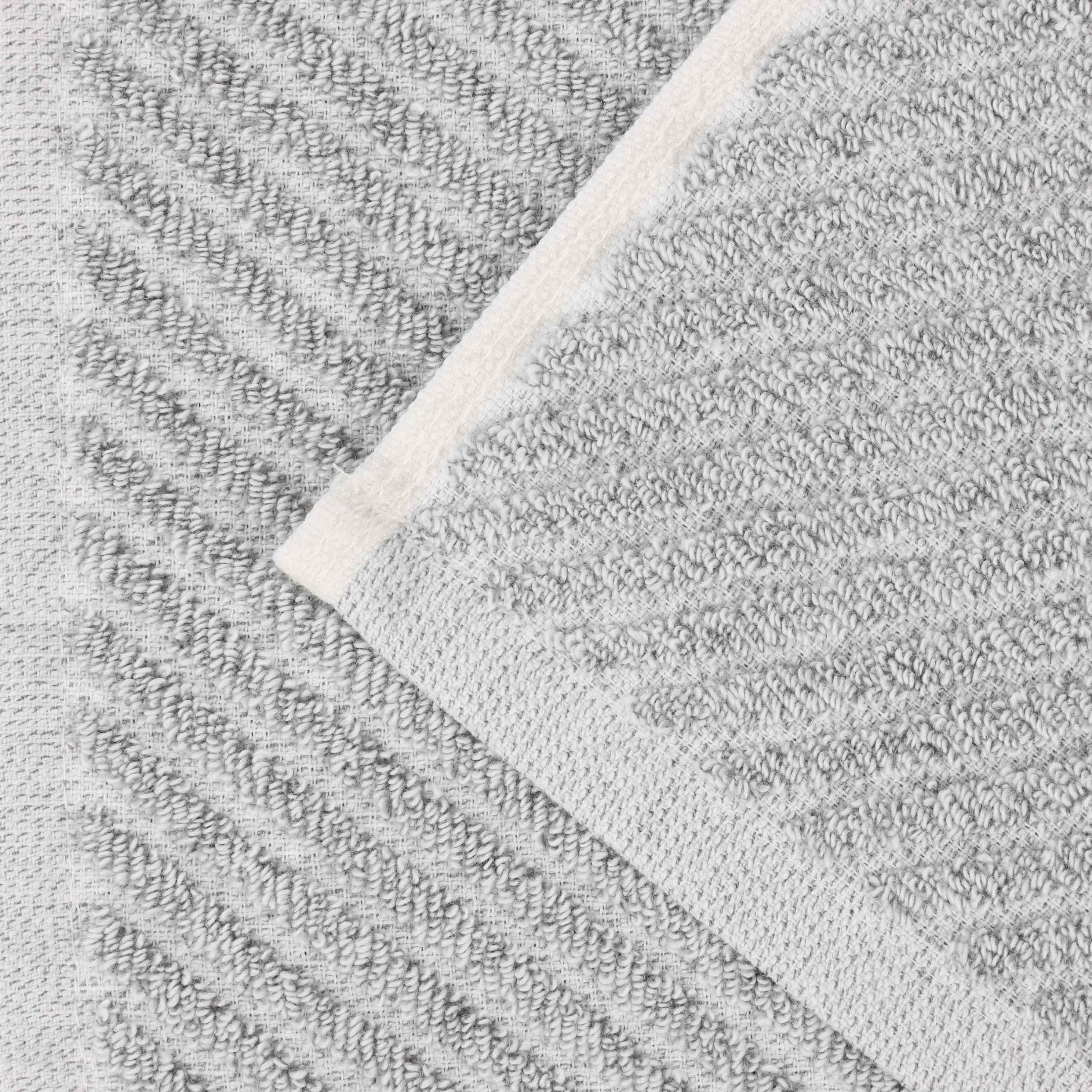Amelia Cotton Blend Textured Diagonal Ribbed 12 Piece Towel Set