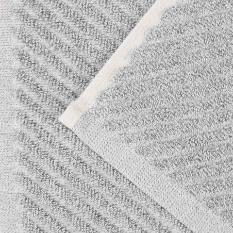 Amelia Cotton Blend Textured Diagonal Ribbed 12 Piece Towel Set