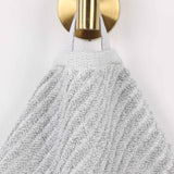 Amelia Cotton Blend Textured Diagonal Ribbed 12 Piece Towel Set