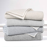 Amelia Cotton Blend Textured Diagonal Ribbed 12 Piece Towel Set
