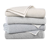 Amelia Cotton Blend Textured Diagonal Ribbed 12 Piece Towel Set