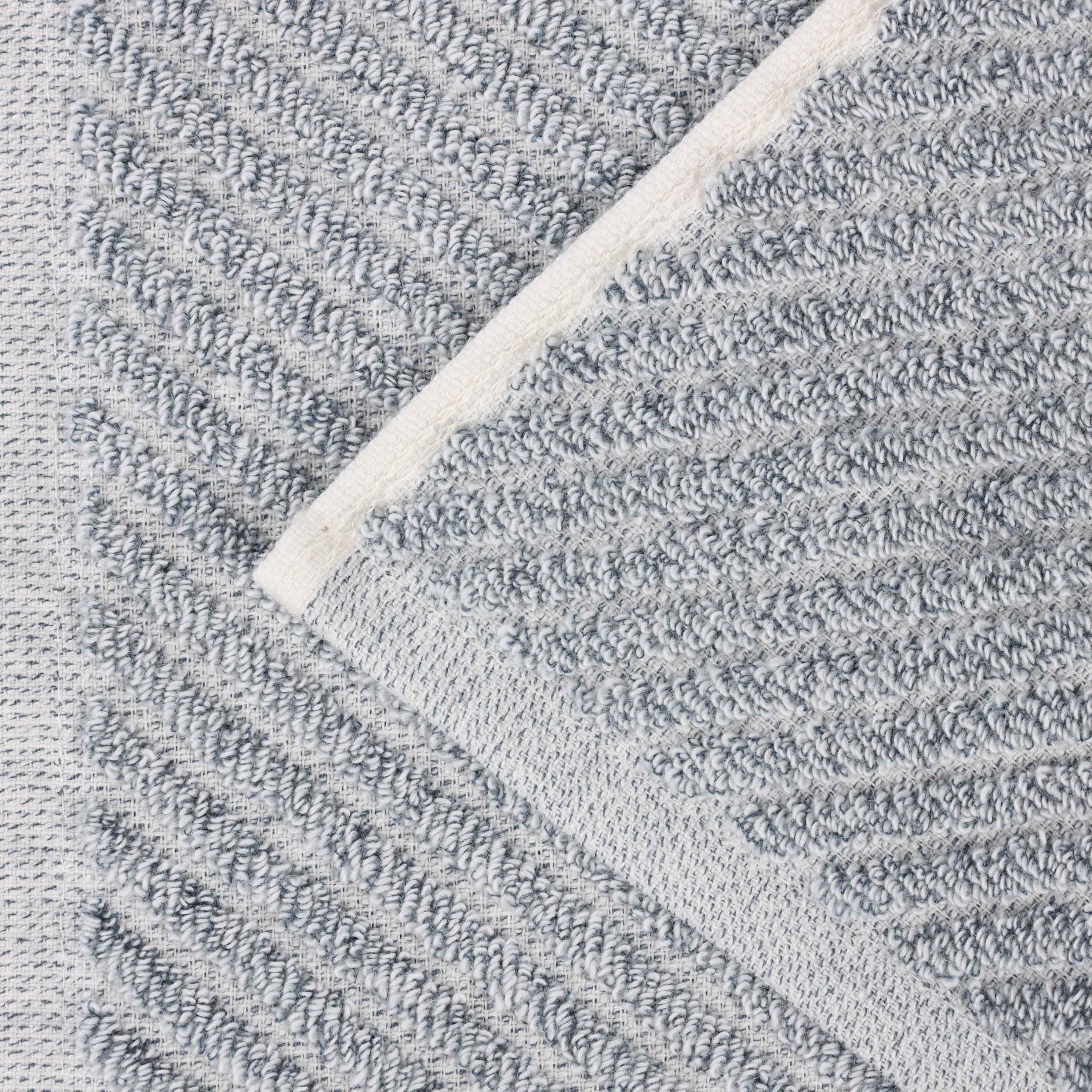 Amelia Cotton Blend Textured Diagonal Ribbed 6 Piece Towel Set