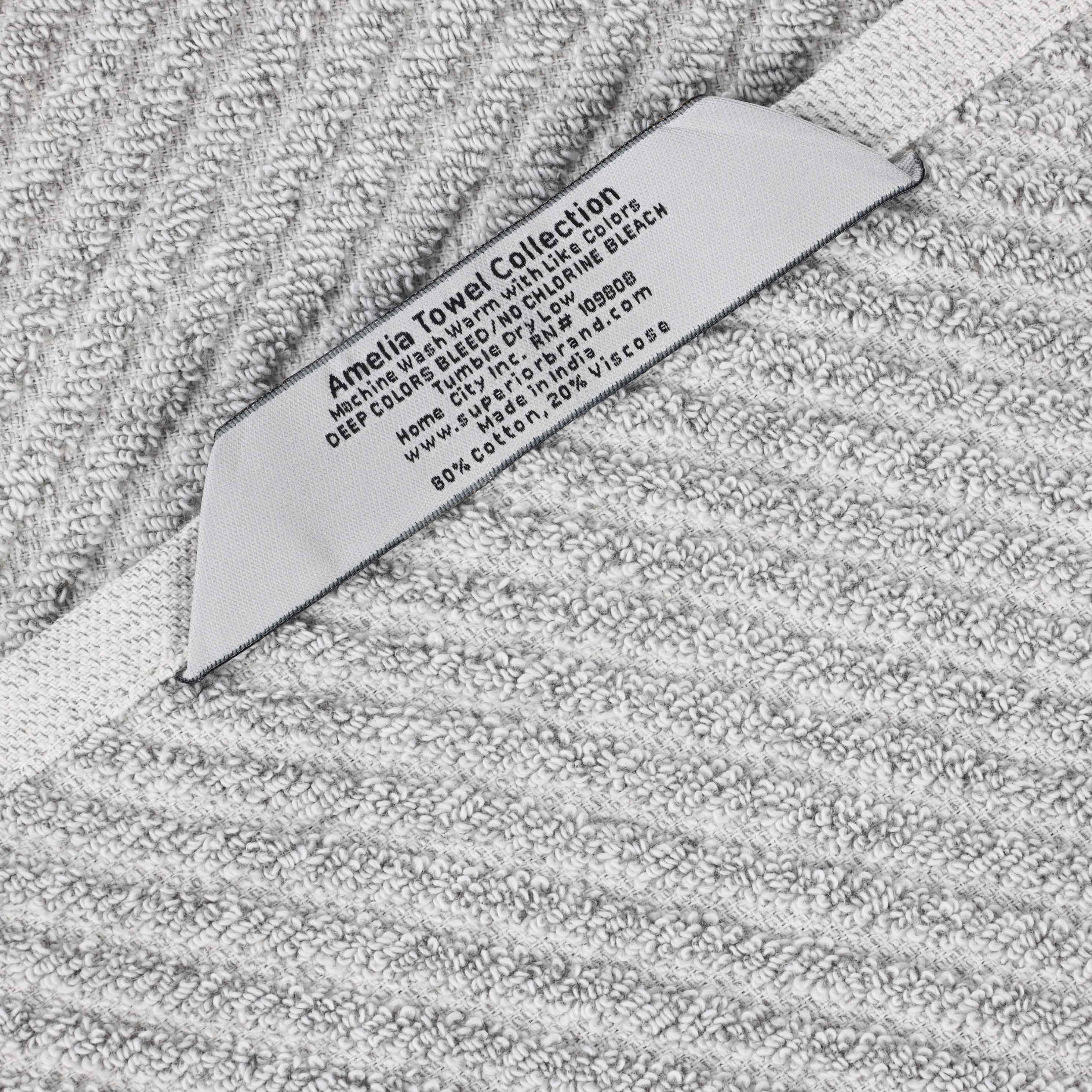 Amelia Cotton Blend Textured Diagonal Ribbed 6 Piece Towel Set