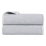 Amelia Cotton Blend Textured Diagonal Ribbed Bath Sheets, Set of 2