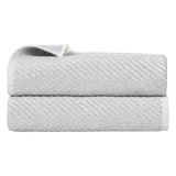 Amelia Cotton Blend Textured Diagonal Ribbed Bath Sheets, Set of 2