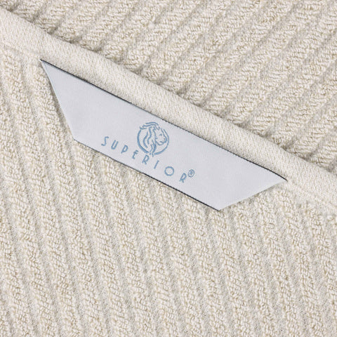 Amelia Cotton Blend Textured Diagonal Ribbed Bath Sheets, Set of 2