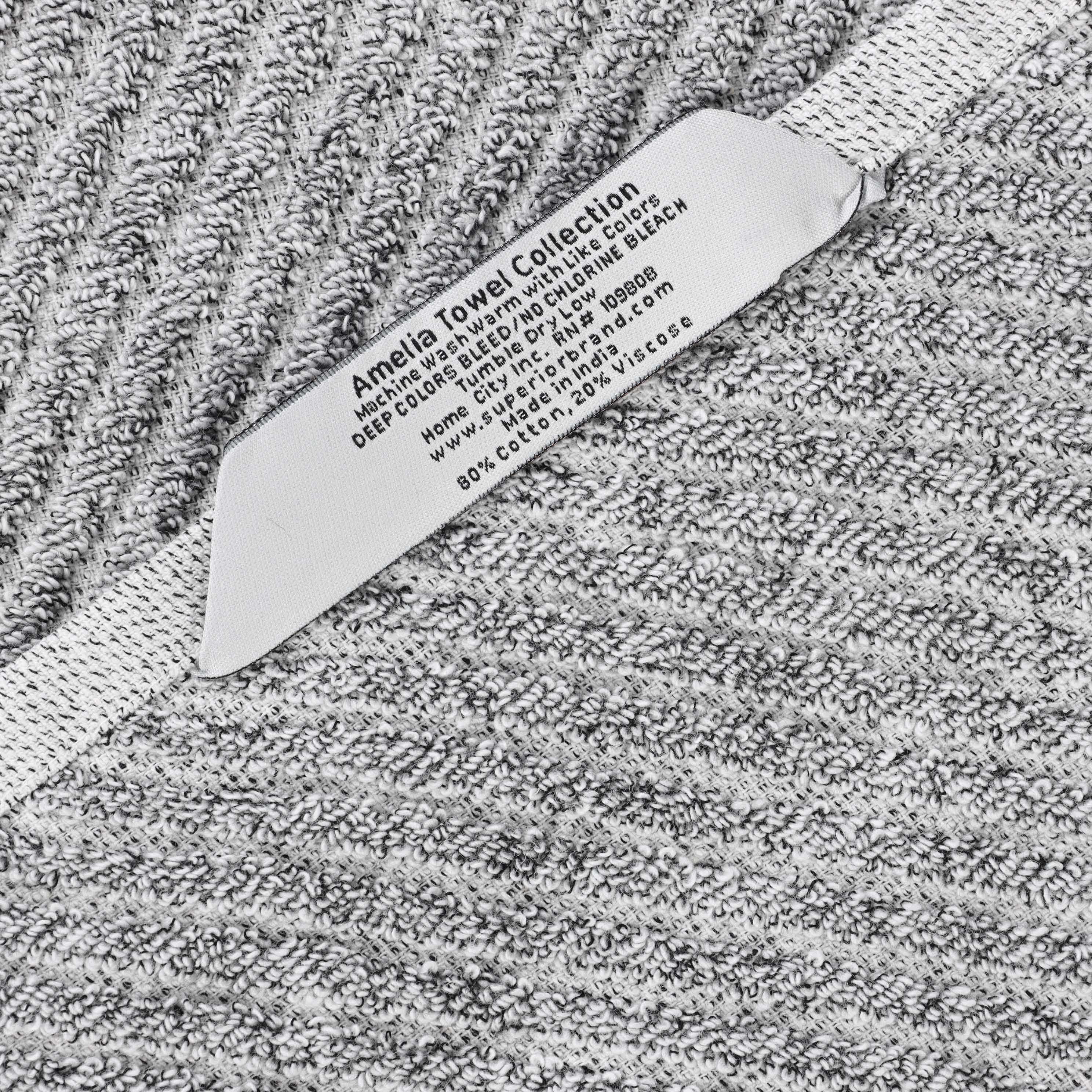 Cotton Blend Diagonal Rib Bath Towel Set of 2