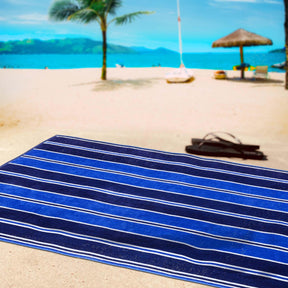 Aquast Stripe Cotton Oversized 2 Piece Beach Towel Set