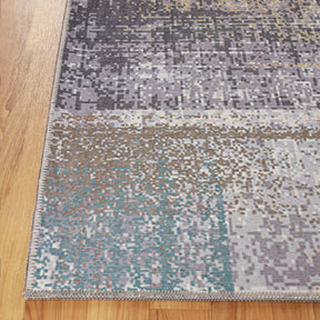 Ara Brushed Patchwork Non-Slip Washable Indoor Area Rug or Runner