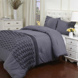 Arabella Pintuck Diamond Solid Comforter Bedding Set