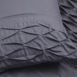 Arabella Pintuck Diamond Solid Comforter Bedding Set