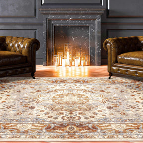 Archibold Vintage Inspired Traditional Medallion Area Rug or Runner