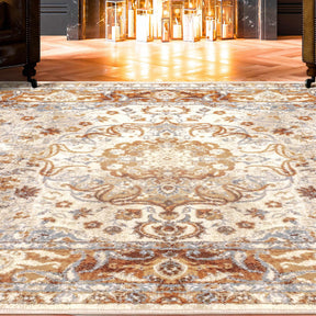 Archibold Vintage Inspired Traditional Medallion Area Rug or Runner