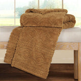 Fleece Blanket – Arctic Boho Knit Jacquard - Plush, Cozy Warmth