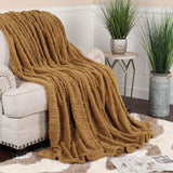 Fleece Blanket – Arctic Boho Knit Jacquard - Plush, Cozy Warmth