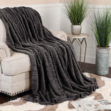 Fleece Blanket – Arctic Boho Knit Jacquard - Plush, Cozy Warmth