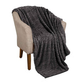 Fleece Blanket – Arctic Boho Knit Jacquard - Plush, Cozy Warmth