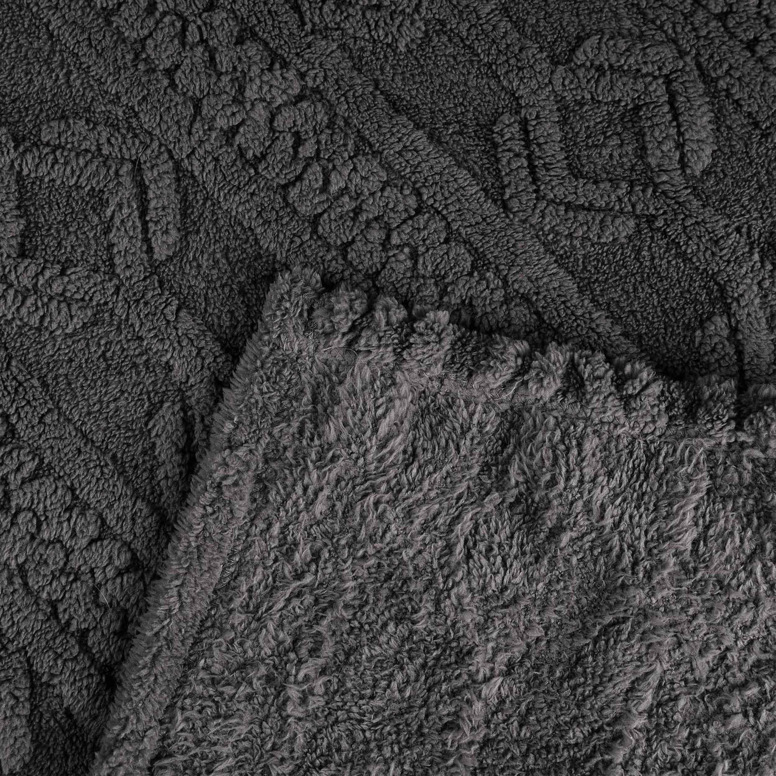 Arctic Boho Knit Jacquard Fleece Plush Medium Weight Fluffy Blanket