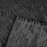 Arctic Boho Knit Jacquard Fleece Plush Medium Weight Fluffy Blanket