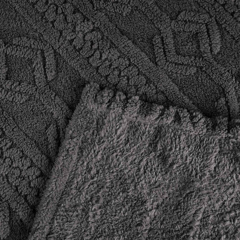 Fleece Blanket – Arctic Boho Knit Jacquard - Plush, Cozy Warmth