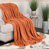 Fleece Blanket – Arctic Boho Knit Jacquard - Plush, Cozy Warmth
