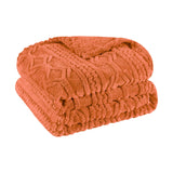 Fleece Blanket – Arctic Boho Knit Jacquard - Plush, Cozy Warmth