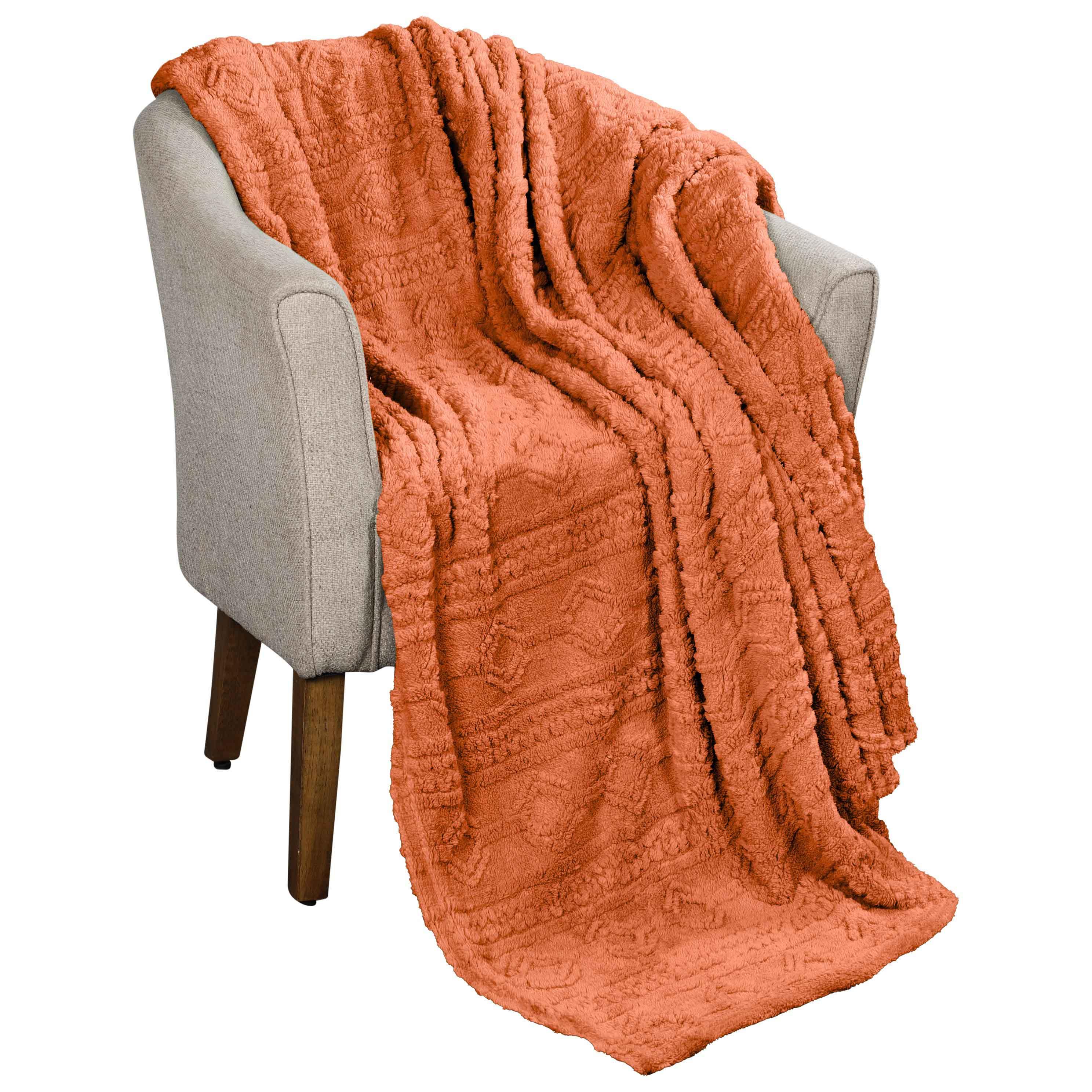 Arctic Boho Knit Jacquard Fleece Plush Medium Weight Fluffy Blanket