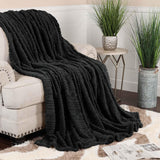 Fleece Blanket – Arctic Boho Knit Jacquard - Plush, Cozy Warmth